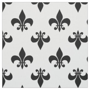 Tela fleur de lis negro