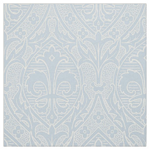 Tela Fleur de Lys, renacimiento gótico - Azul oxidado