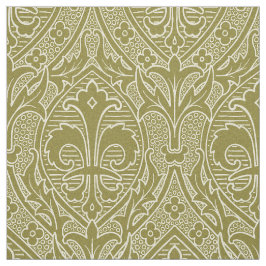 Tela Fleur de Lys, renacimiento gótico - Oro antiguo