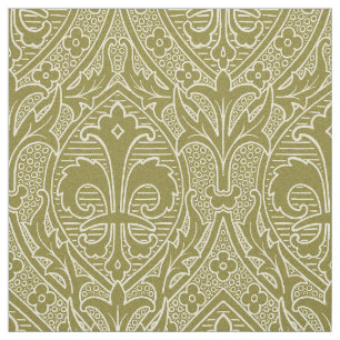 Tela Fleur de Lys, renacimiento gótico - Oro antiguo
