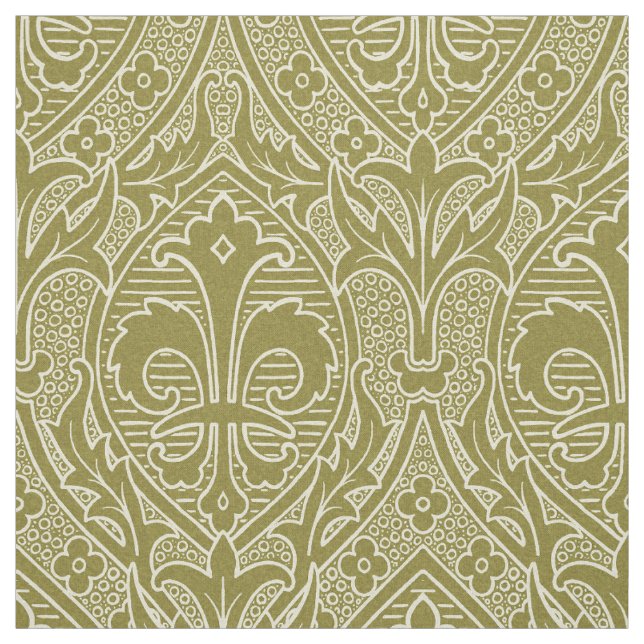 Tela Fleur de Lys, renacimiento gótico - Oro antiguo (Retal)