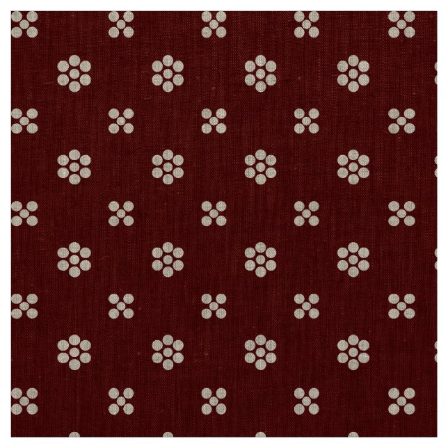Tela Fleur Dot - Burgundy (Retal)