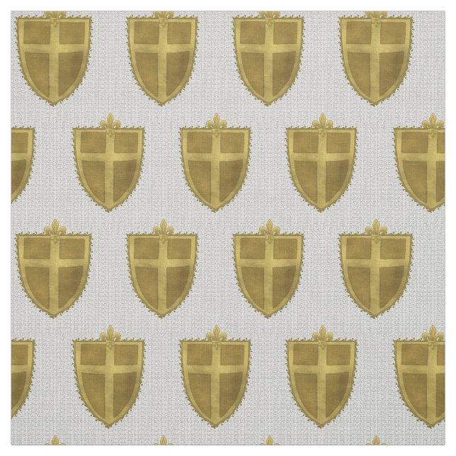 Tela Fleur Family Crest Surname Fabric (Retal)