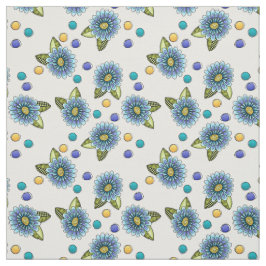 Tela Flor azul Sketchy