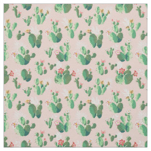 Tela flor cactus rosada