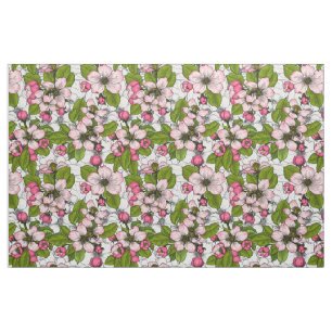 Tela Flor de Apple en blanco