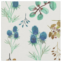 Tela Flor de cardo azul escocesa salvaje