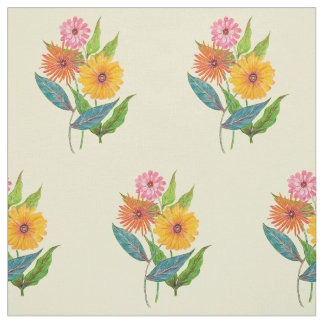 Tela Flor de flores silvestres de zinnia artificial