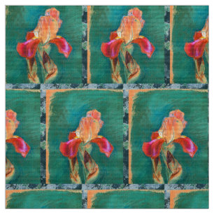 Tela Flor de iris colorida