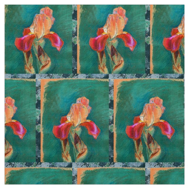 Tela Flor de iris colorida (Retal)