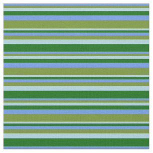 Tela Flor de maíz azul, verde, azul claro y verde oscur