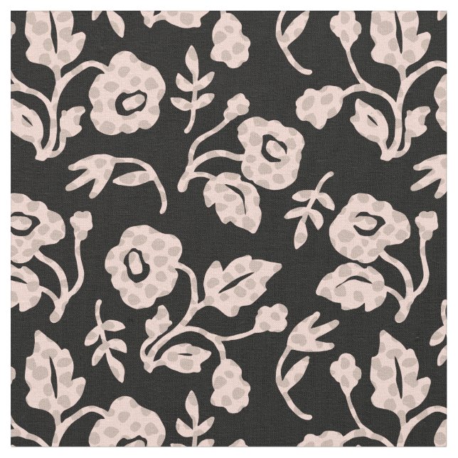 Tela Flor de polka dot (De cerca)