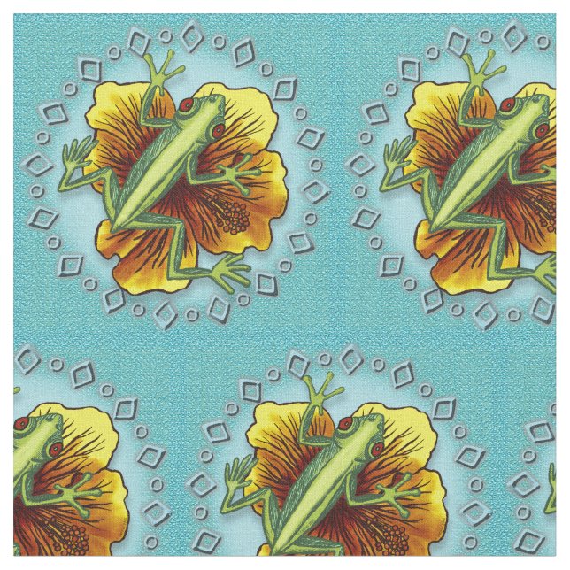Tela Flor de rana (De cerca)