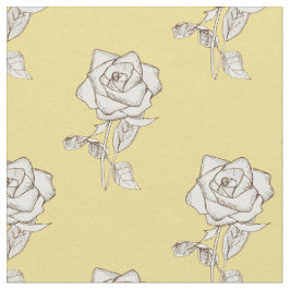 Tela Flor de rosa blanca amarilla