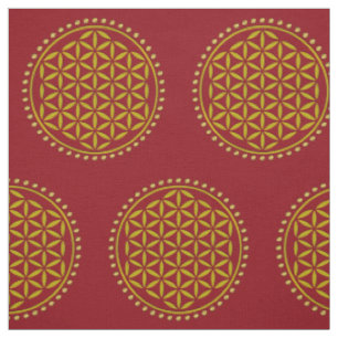 Tela Flor de vida - estampar oro + tu trasero. e ideas