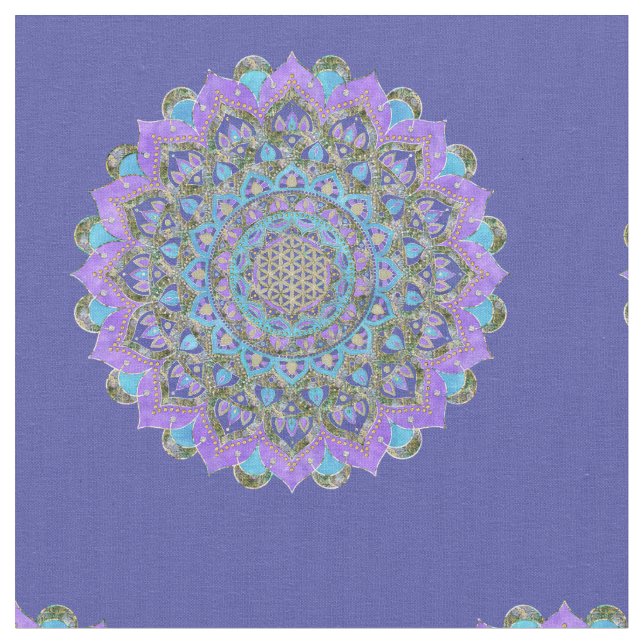 Tela Flor De Vida - Mandala Estilo India 2 (De cerca)