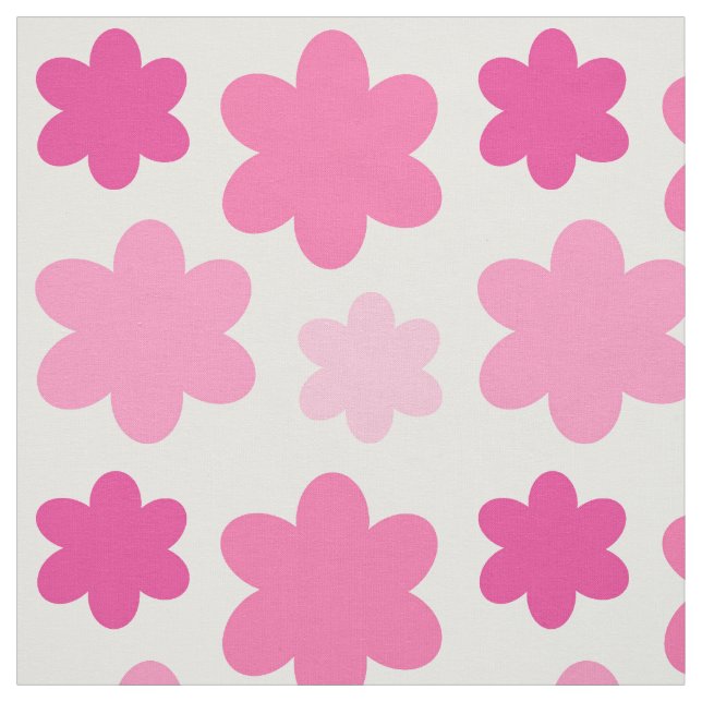 Tela Flor floral rosa (Retal)