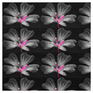 Tela Flor gris y rosa
