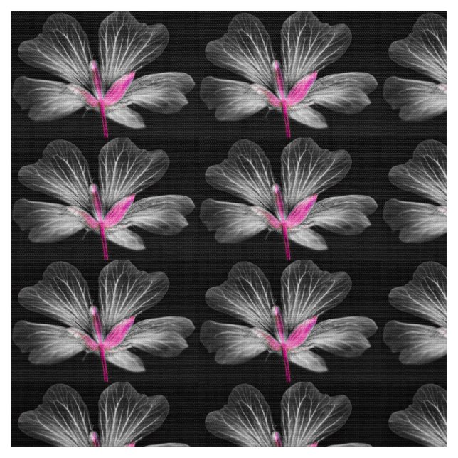 Tela Flor gris y rosa (Retal)