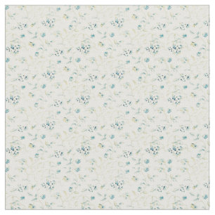 Tela Flor Pequeña Azul Y Blanca