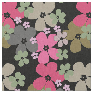 Tela Flor Power Black