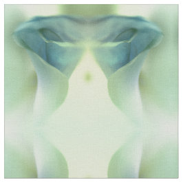 Tela Flor romántica en el patrón de tonos azules