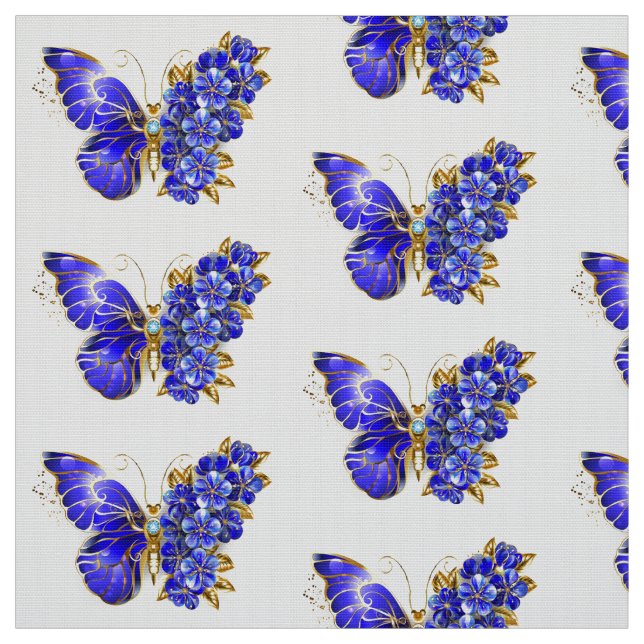 Tela Flor Sapphire Mariposa (Retal)