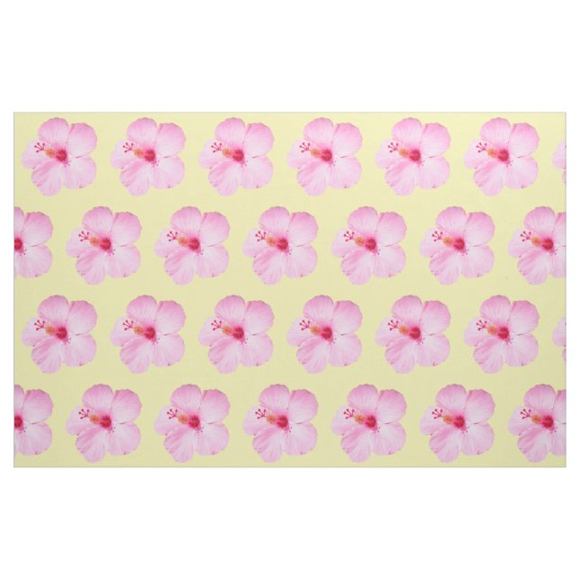 Tela Flor tropical Hibiscus rosa ("Cuarto gordo" (fat quarter))