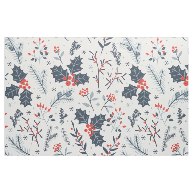 Tela Flora de invierno ("Cuarto gordo" (fat quarter))