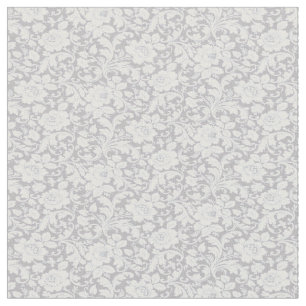 Tela Flora Gris Y Blanca bonito