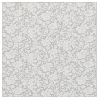 Tela Flora Gris Y Blanca bonito
