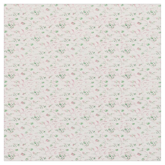 Tela Flora rosa pequeña pastel (De cerca)