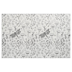 Tela Flora y libélula