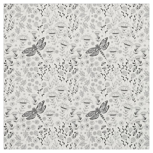 Tela Flora y libélula (Retal)