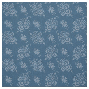 Tela Floral 1883, azul