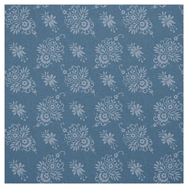 Tela Floral 1883, azul (Retal)