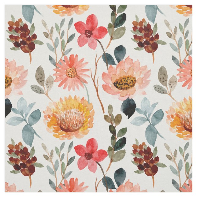 Tela Floral acuarela (Retal)