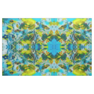 Tela floral amarilla