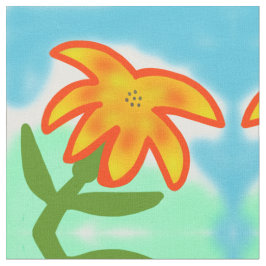 tela floral amarilla