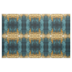 Tela Floral Azul Patrón Continuo Boho Moderno