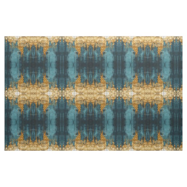 Tela Floral Azul Patrón Continuo Boho Moderno ("Cuarto gordo" (fat quarter))