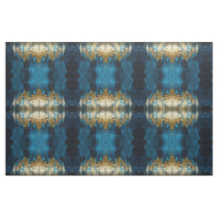 Tela Floral Azul Patrón Continuo Boho Moderno