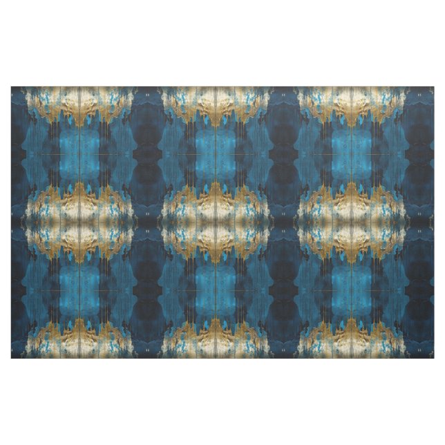 Tela Floral Azul Patrón Continuo Boho Moderno ("Cuarto gordo" (fat quarter))