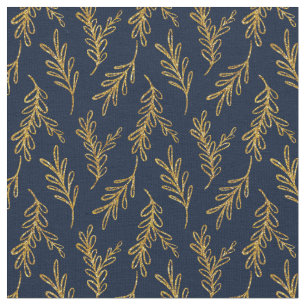 Tela Floral Azul Patrón Continuo Elegante Boho
