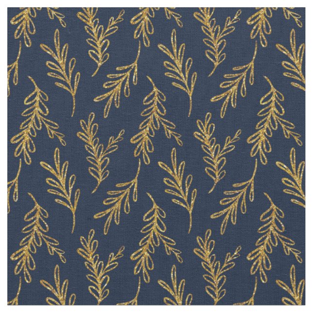 Tela Floral Azul Patrón Continuo Elegante Boho (De cerca)