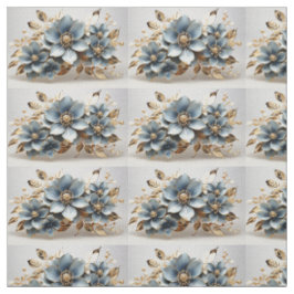Tela Floral Azul Patrón Continuo Para Coser