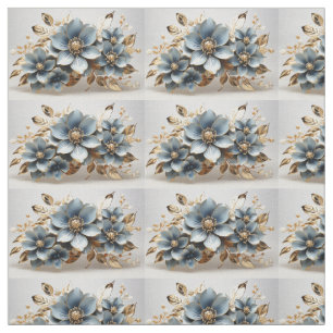 Tela Floral Azul Patrón Continuo Para Coser