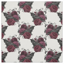 Floral Black Raven en blanco