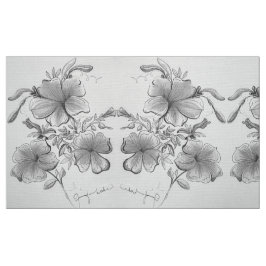 Tela Floral blanca y negra