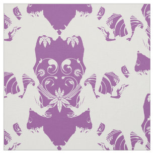 Tela Floral blanco de la silueta del caballo